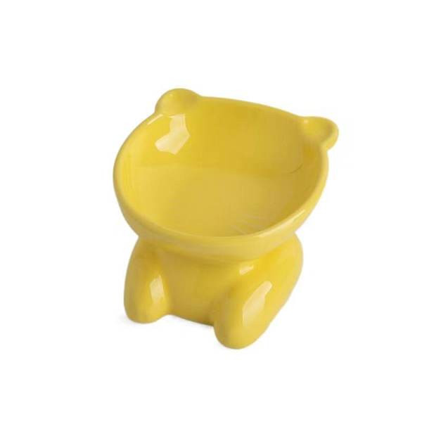 Keraamiline kauss kassitoidu jaoks alusel