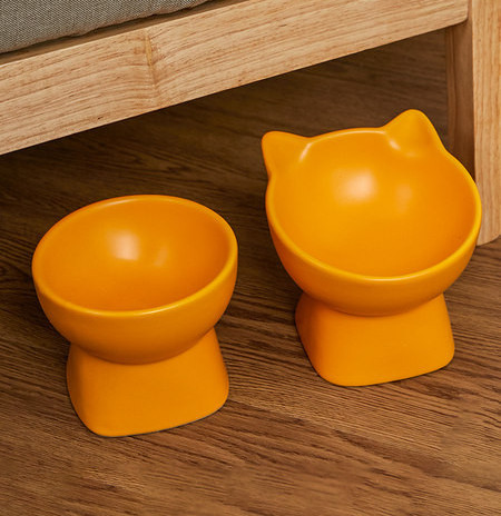 Керамична котешка купичка за храна - два модела