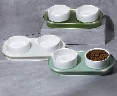 Διπλό μπολ για γατοτροφή