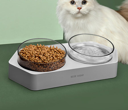 Двойна котешка купа за  храна 