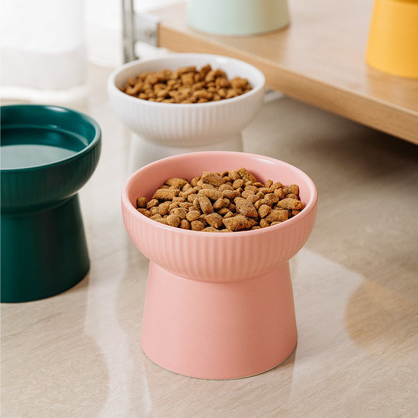 Ψηλό πλαστικό μπολ φαγητού - πολλά χρώματα