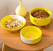 Bol rotund din ceramică pentru hrana pisicilor