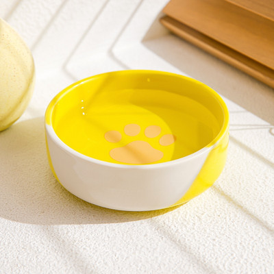 Bol rotund din ceramică pentru hrana pisicilor