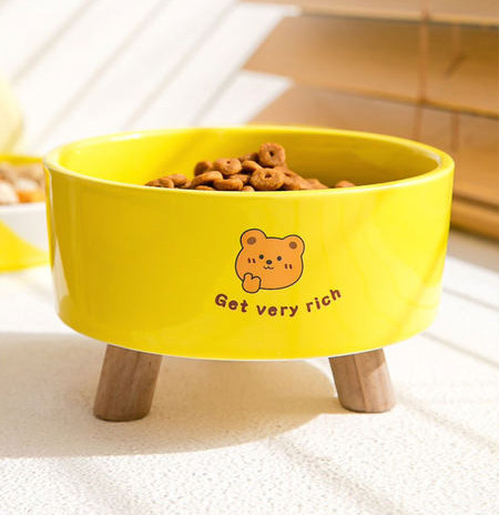 Bol rotund din ceramică pentru hrana pisicilor