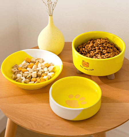 Bol rotund din ceramică pentru hrana pisicilor