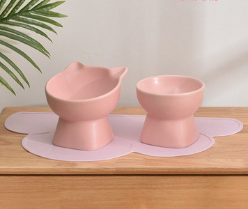 Bol din ceramică pe suport pentru pisici - diferite modele