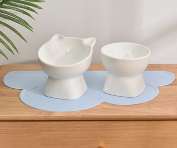 Bol din ceramică pe suport pentru pisici - diferite modele