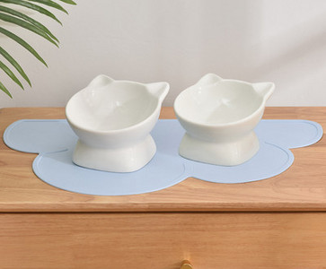 Bol din ceramică pe suport pentru pisici - diferite modele