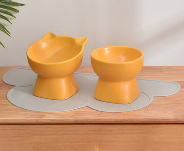 Bol din ceramică pe suport pentru pisici - diferite modele