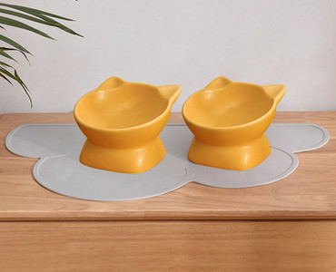 Bol din ceramică pe suport pentru pisici - diferite modele