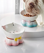 Bol din ceramica cu aplicatie potrivit pentru mancarea pisicilor