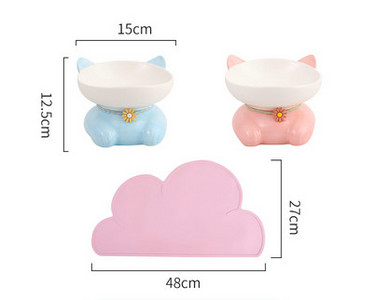 Bol din ceramică în formă de pisică