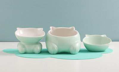 Bol din ceramică în formă de pisică