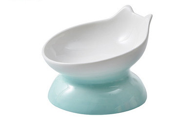 Bol din ceramică pentru pisici pe suport