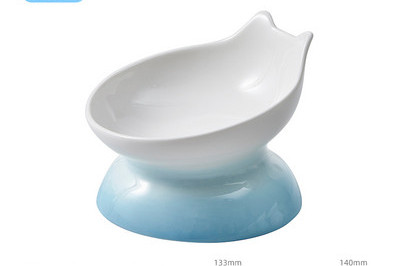 Bol din ceramică pentru pisici pe suport