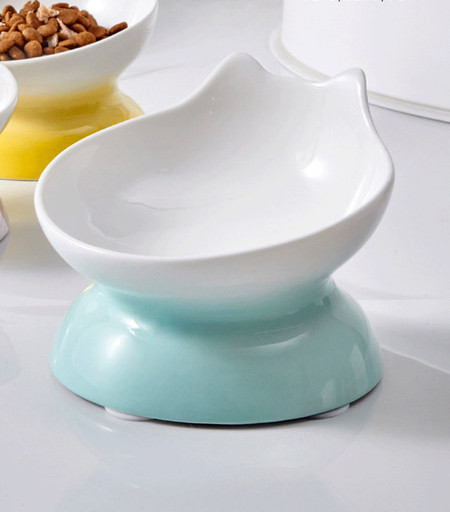 Bol din ceramică pentru pisici pe suport