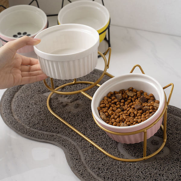 Bol din ceramica pentru mancarea pisicilor