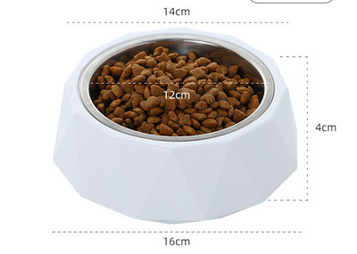 Roostevabast terasest ümmargune kauss kassitoidu jaoks