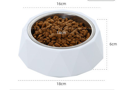 Roostevabast terasest ümmargune kauss kassitoidu jaoks