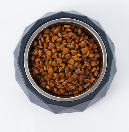 Roostevabast terasest ümmargune kauss kassitoidu jaoks