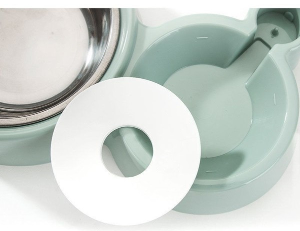 Bol dublu pentru hrana pentru pisici si dozator de apa