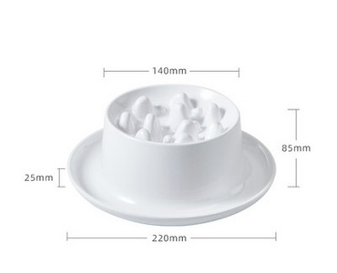 Керамична купа за храна на котки за бавно хранене
