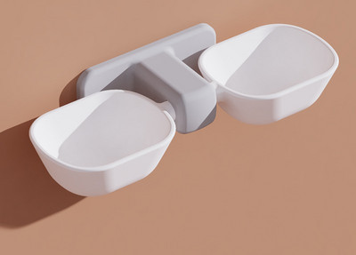 Διπλό μπολ για φαγητό και νερό για γάτες