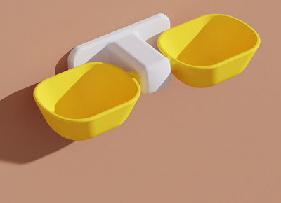 Διπλό μπολ για φαγητό και νερό για γάτες