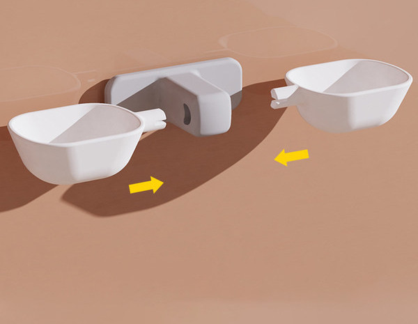 Διπλό μπολ για φαγητό και νερό για γάτες