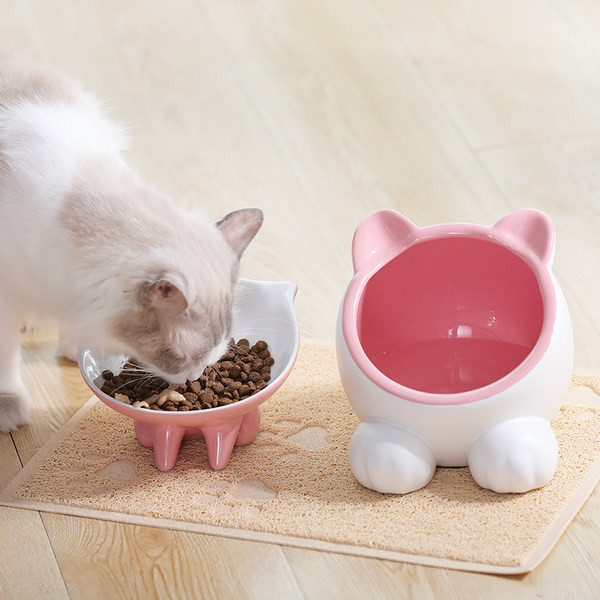 Керамична купа за храна на котки