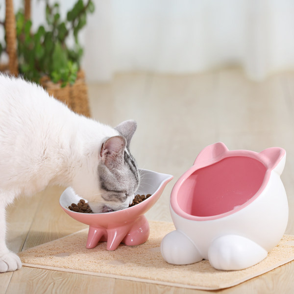 Керамична купа за храна на котки