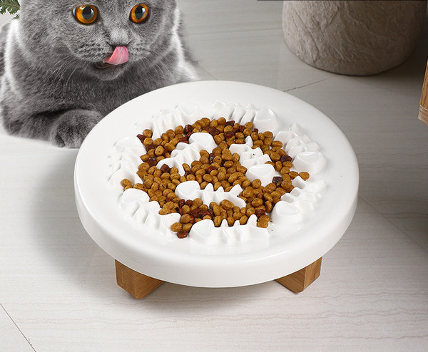 Keraamiline kassikauss puidust alusega või ilma