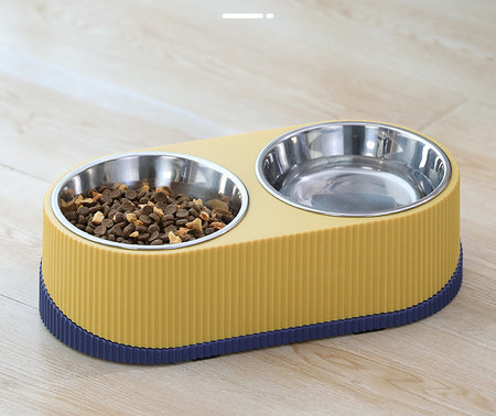 Двойна купа за храна на котки