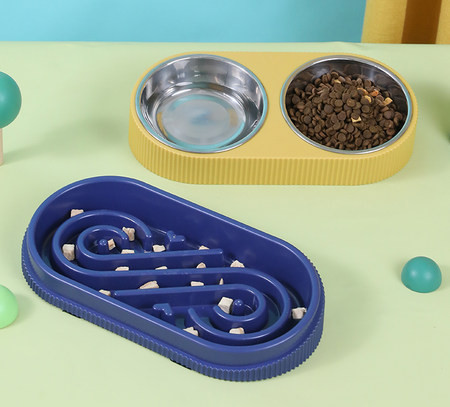 Двойна купа за храна на котки