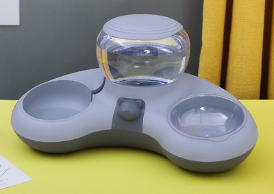 Bol dublu pentru pisici pentru mâncare și apă