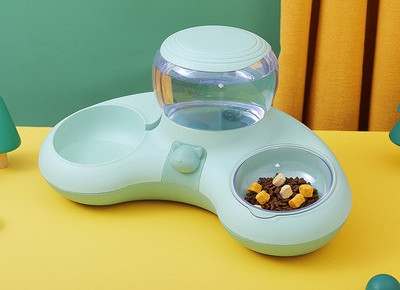 Bol dublu pentru pisici pentru mâncare și apă