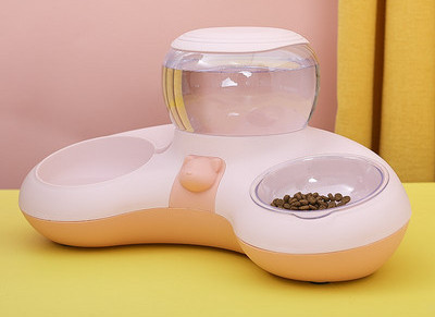 Bol dublu pentru pisici pentru mâncare și apă