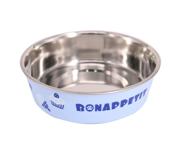 Цветна котешка купа за храна - метална