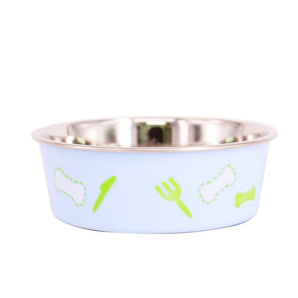 Цветна котешка купа за храна - метална