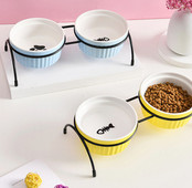 Κεραμικό μπολ με βάση για τροφές για κατοικίδια