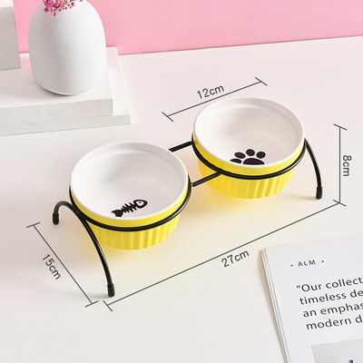 Κεραμικό μπολ με βάση για τροφές για κατοικίδια