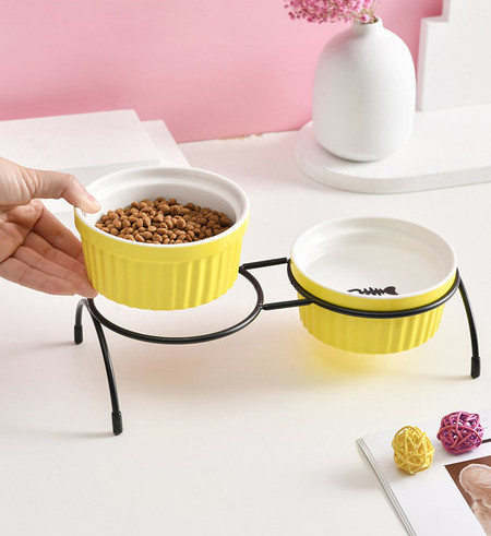 Κεραμικό μπολ με βάση για τροφές για κατοικίδια