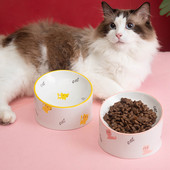 Керамична котешка купа за храна на котки