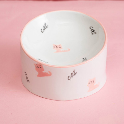 Керамична котешка купа за храна на котки