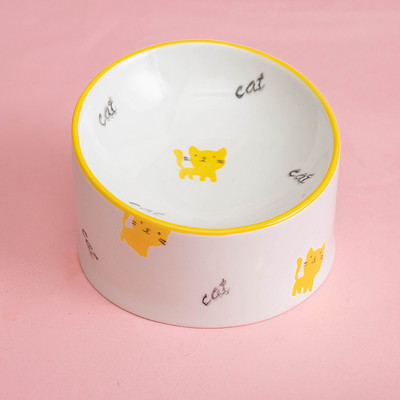 Керамична котешка купа за храна на котки