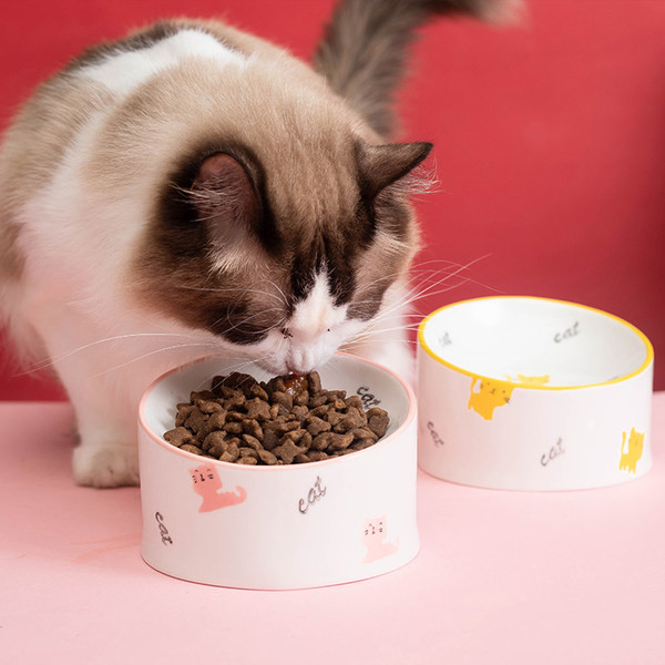 Керамична котешка купа за храна на котки 