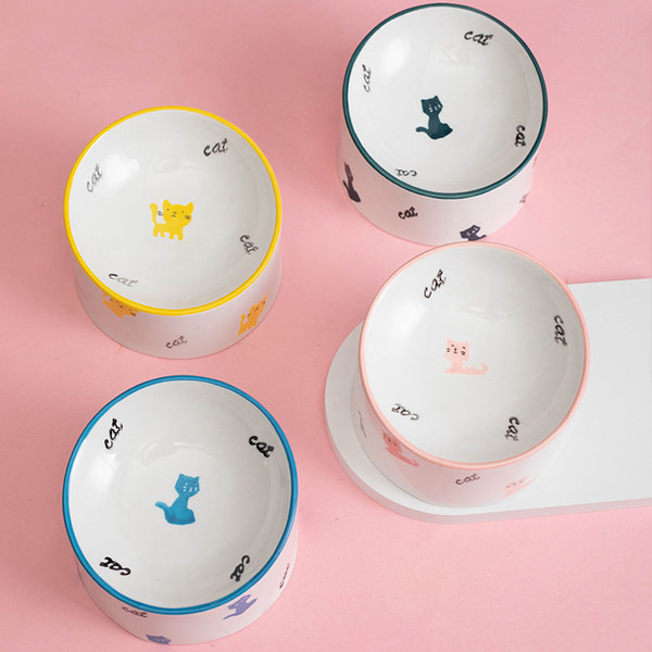 Керамична котешка купа за храна на котки 