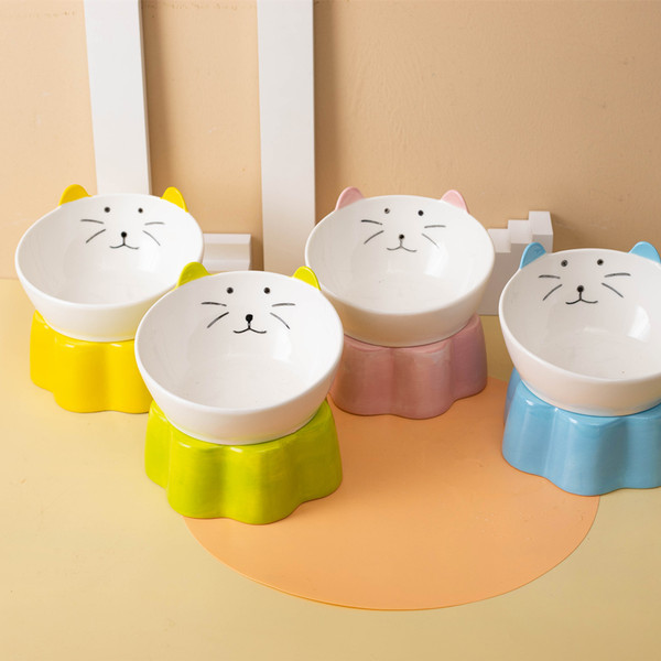 Bol din ceramica pentru mancarea pisicilor - mai multe modele