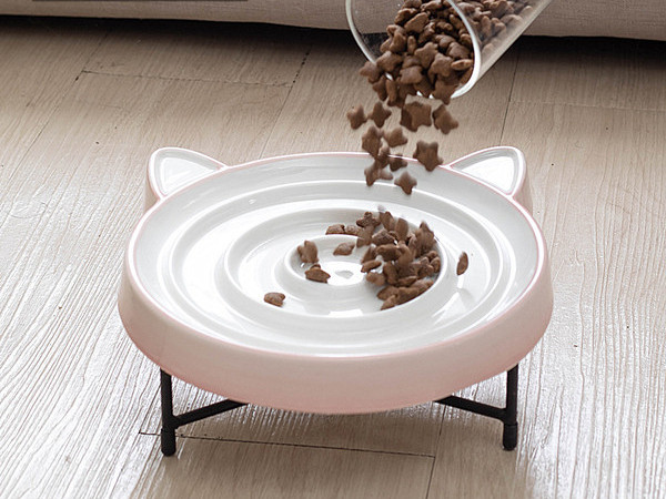 Κεραμικό μπολ για γατοτροφή για αργό τάισμα