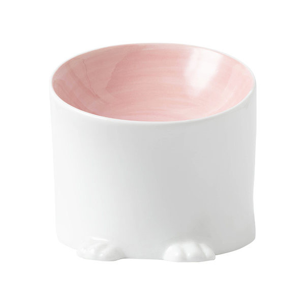 Bol din ceramică cu o pantă pentru hrana pisicilor